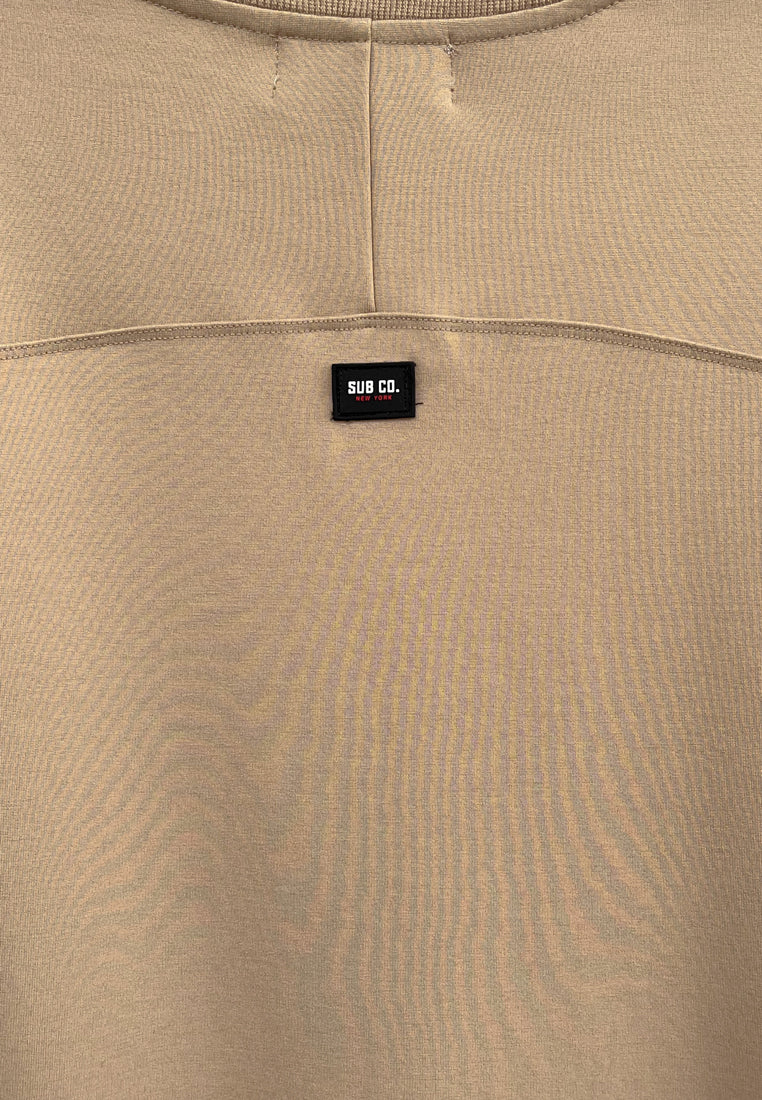 Men Short-Sleeve Oversized Fashion Tee - Khaki - H2M607