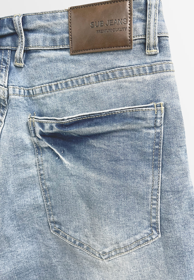 Men Short Jeans - Light Blue - M3M807