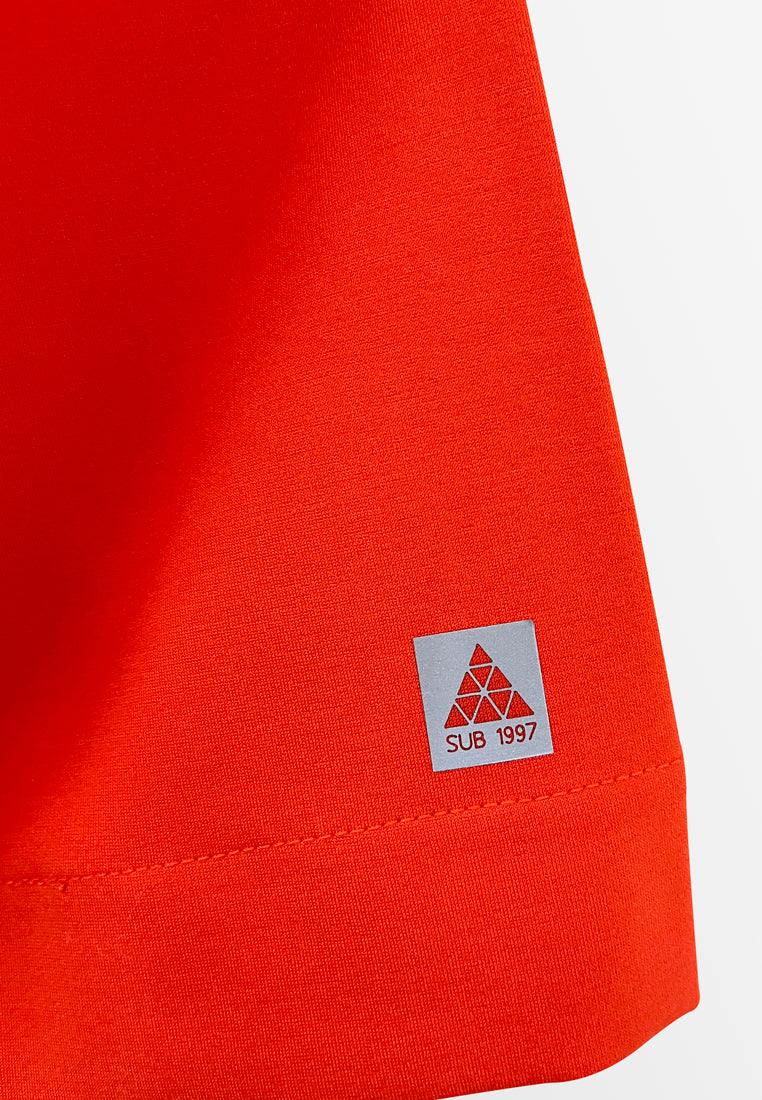Men Short-Sleeve Sweatshirt Hoodie - Orange - H2M791
