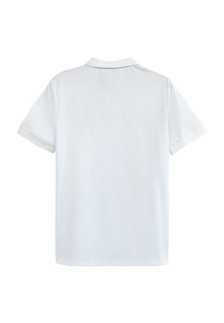 Men Short-Sleeve Polo Tee - White - H2M427