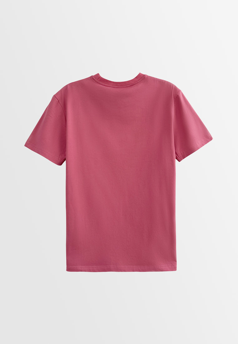 Men Short-Sleeve Graphic Tee - Dark Pink - S3M537