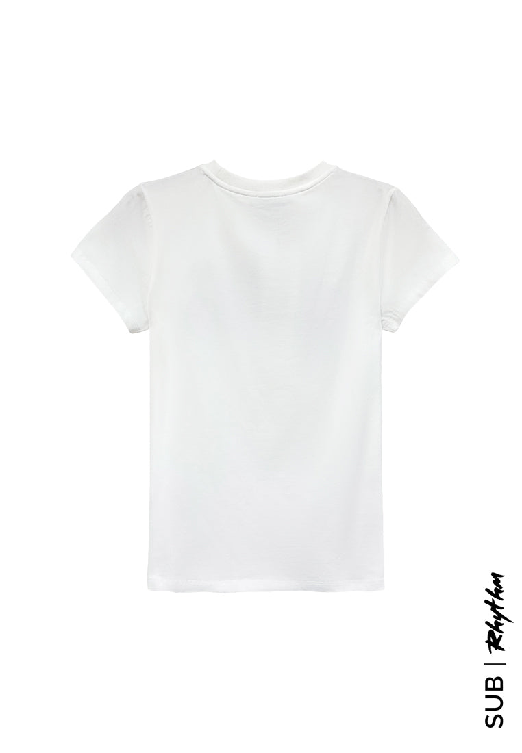 Women Short-Sleeve Graphic Tee - White - H2W554