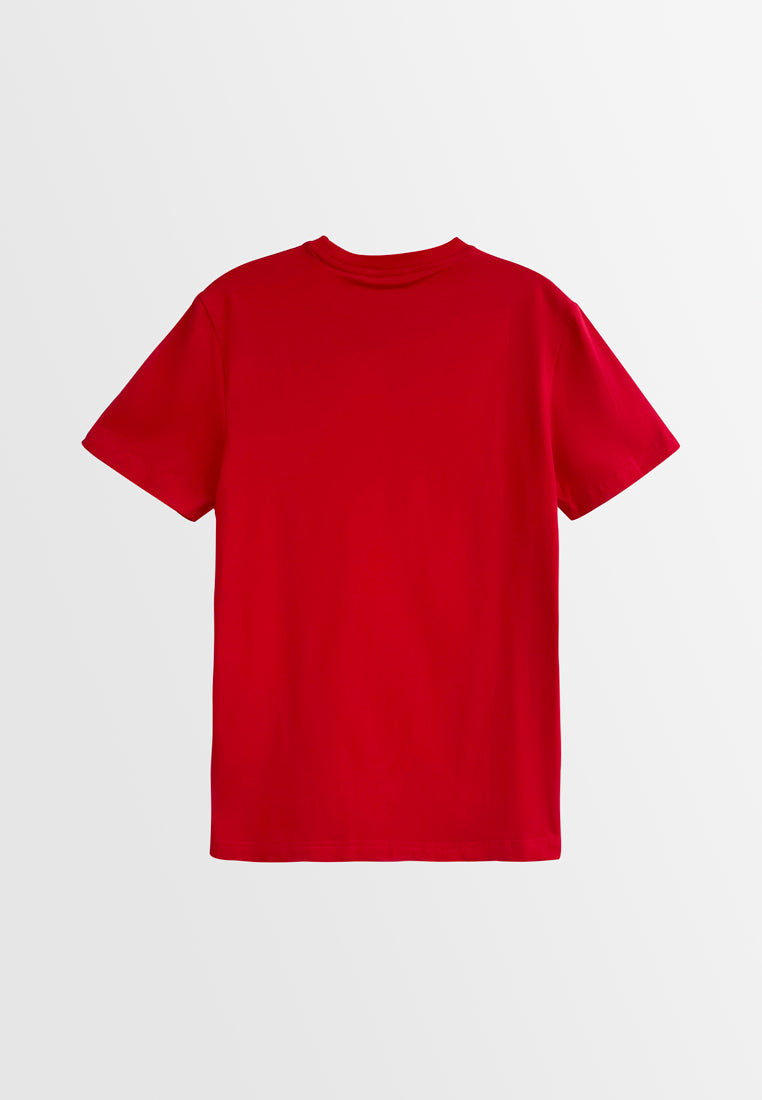 Men Short-Sleeve Basic Tee - Red - H2M414