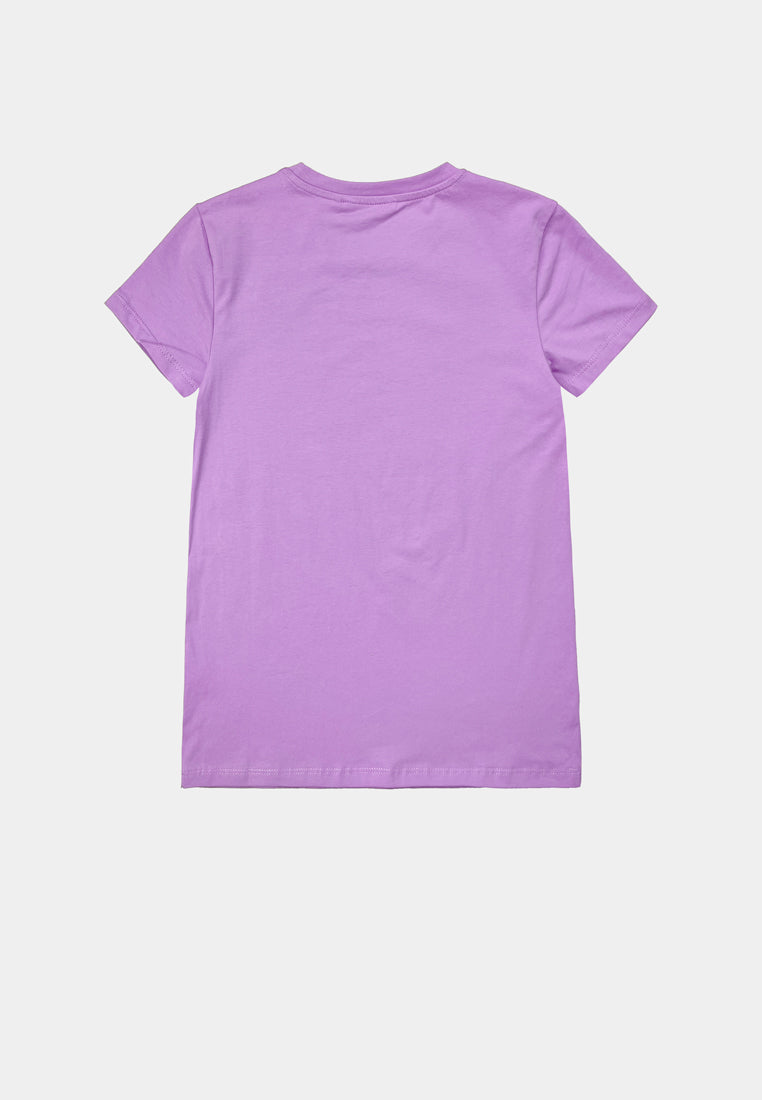 Women Short-Sleeve Graphic Tee - Purple - F2W415
