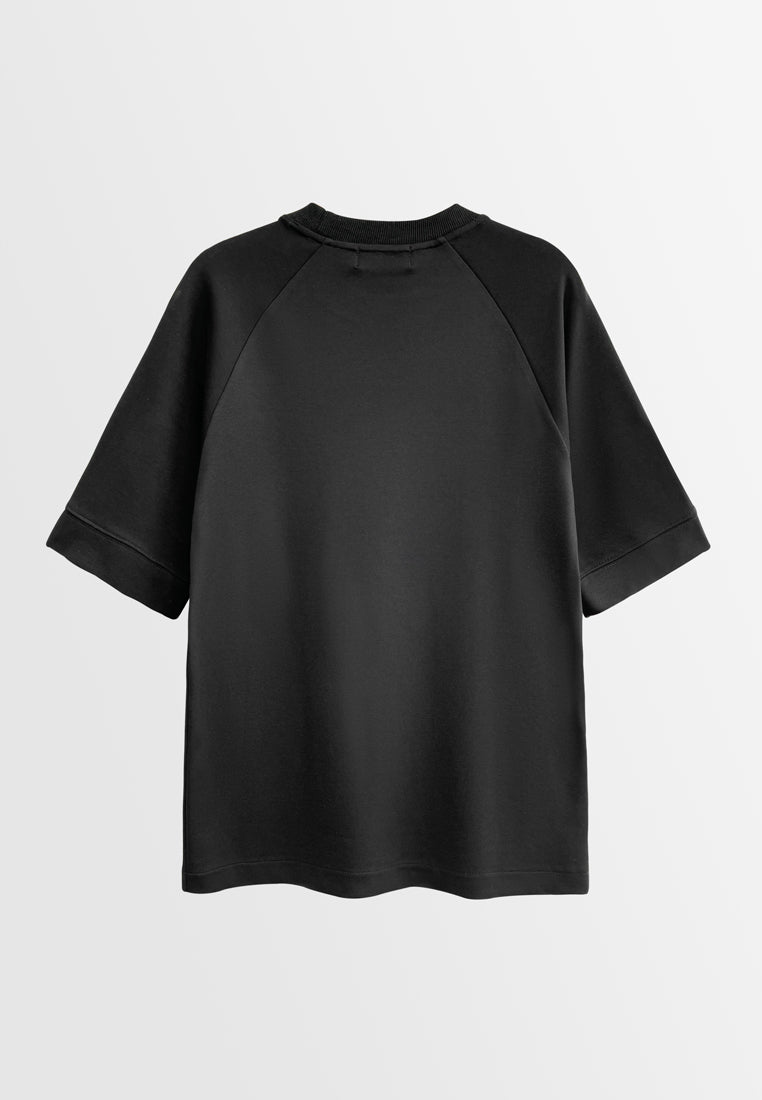 Men Short-Sleeve Oversized Fashion Tee - Black - H2M604