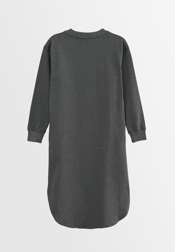 Women Long Sleeve Dress - Dark Grey - F2W411