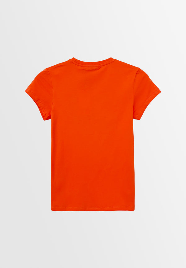 Women Short-Sleeve Graphic Tee - Orange - S3W640