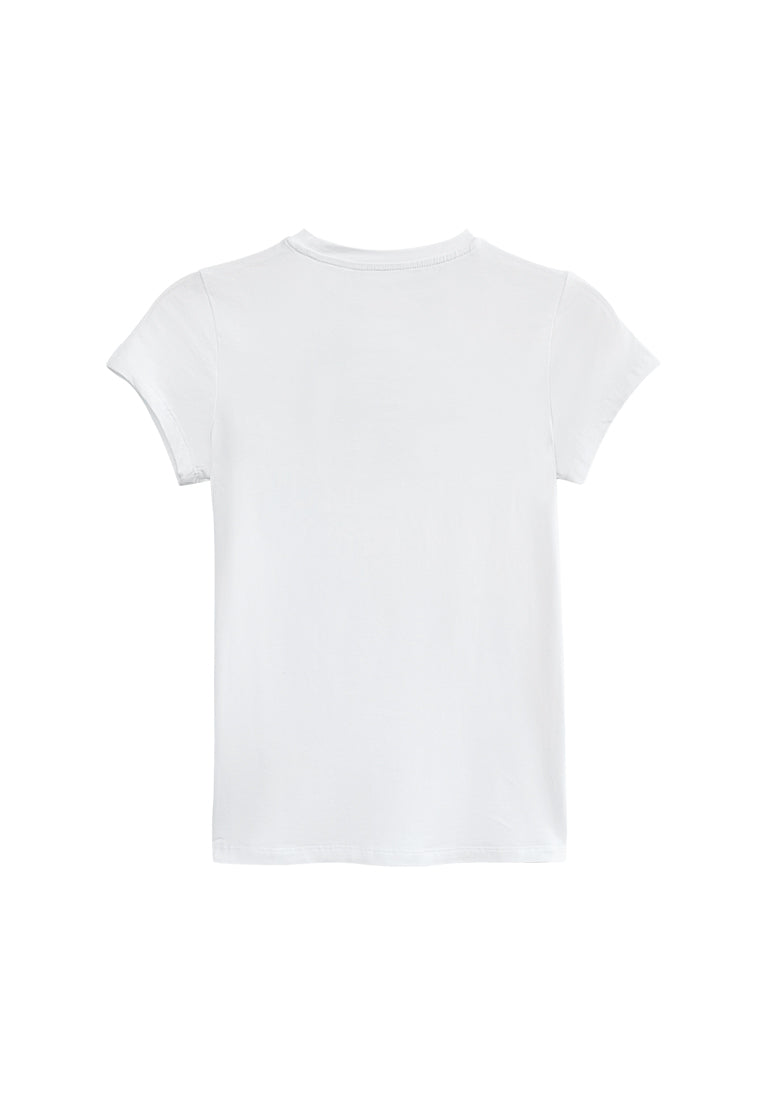 Women Short-Sleeve Graphic Tee - White - S3W620