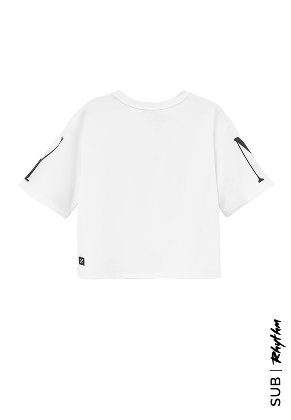 Women Short-Sleeve Fashion Tee - White - H2W540
