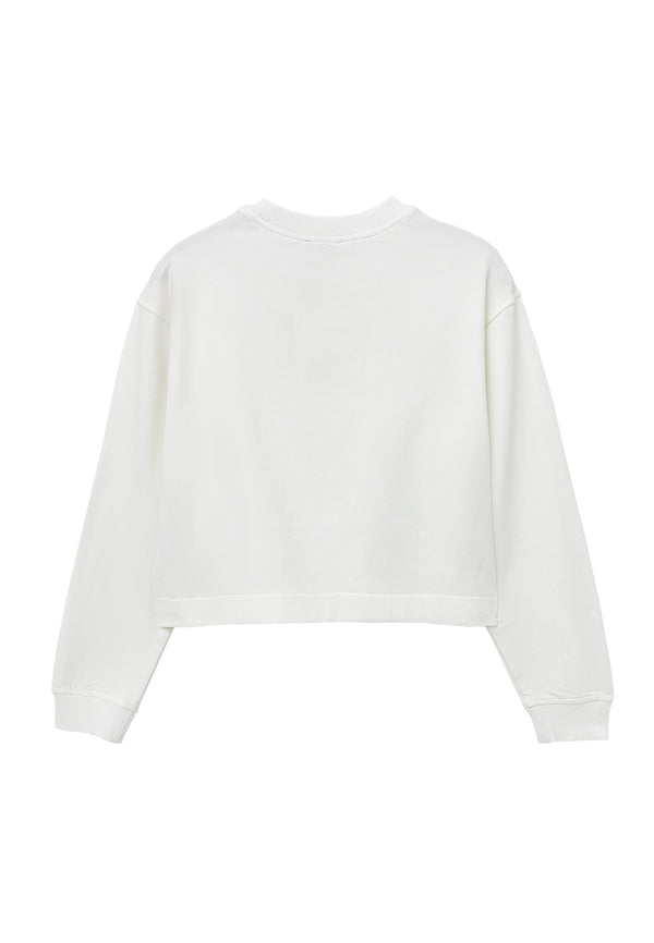 Women Long-Sleeve Sweatshirt - White - H2W666
