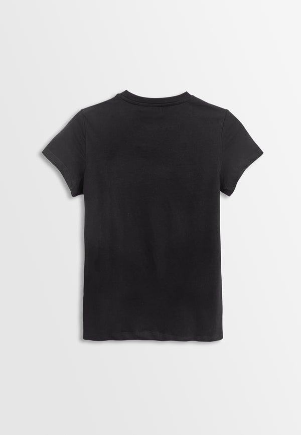 Women Short-Sleeve Graphic Tee - Black - H2W424
