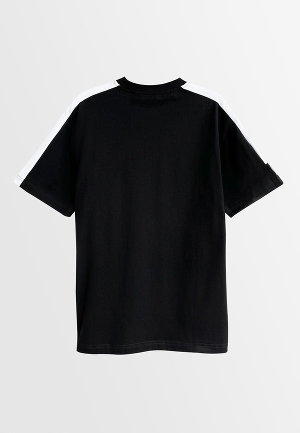 Men Short-Sleeve Fashion Tee - Black - H2M465