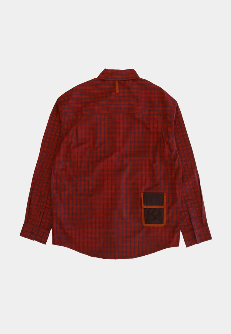 Men Long-Sleeve Shirt - Red - H1M148