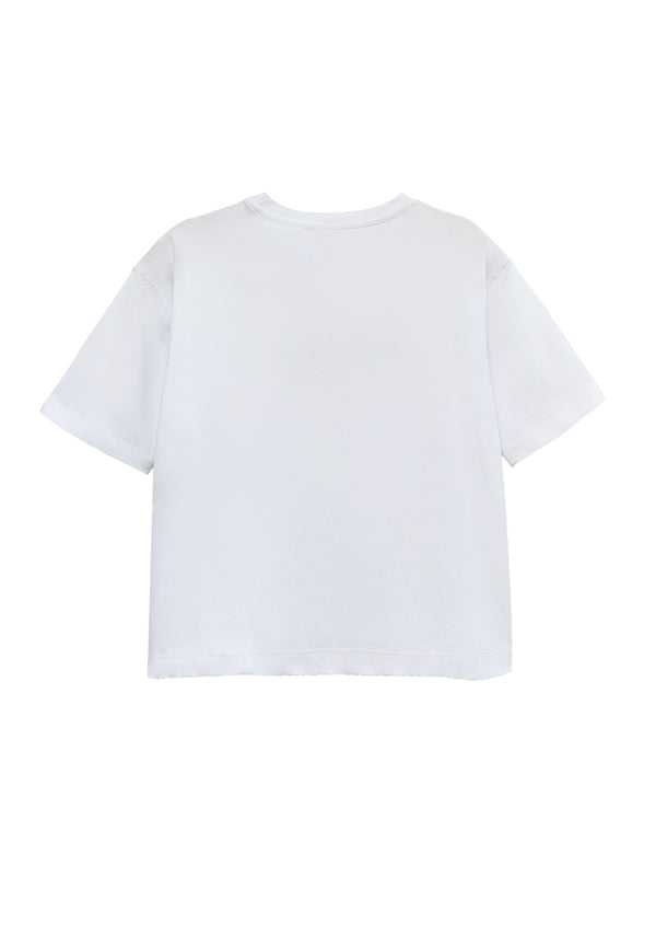 Women Short-Sleeve Fashion Tee - White - H2W500