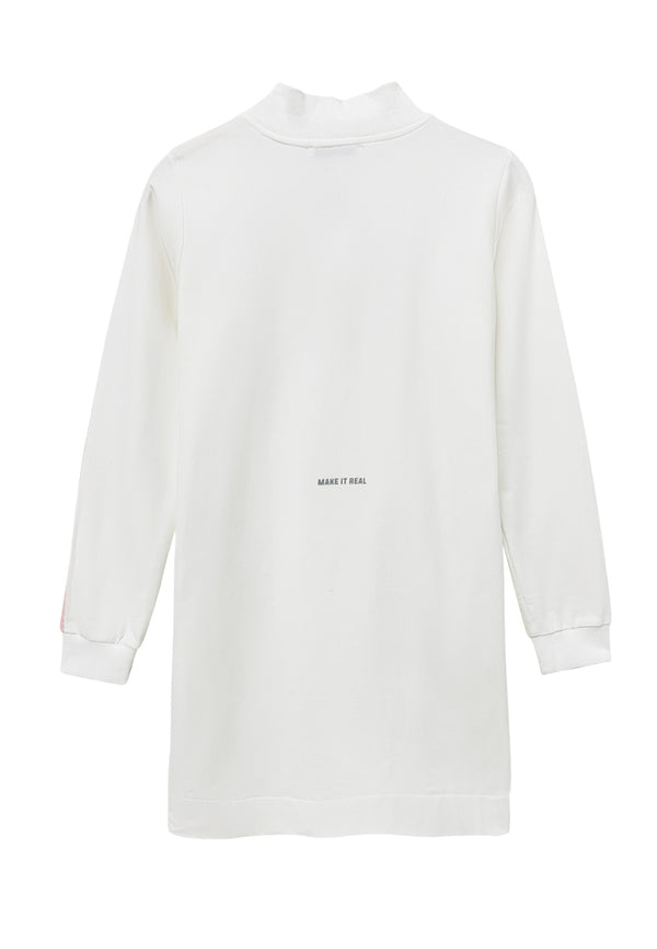 Women Long-Sleeve Dress - White - H2W576
