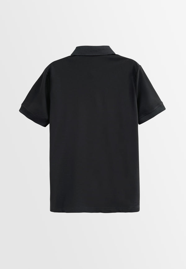 Men Short-Sleeve Polo Tee - Black - H2M405