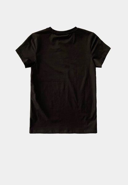 Women Short-Sleeve Graphic Tee - Black - F2W406