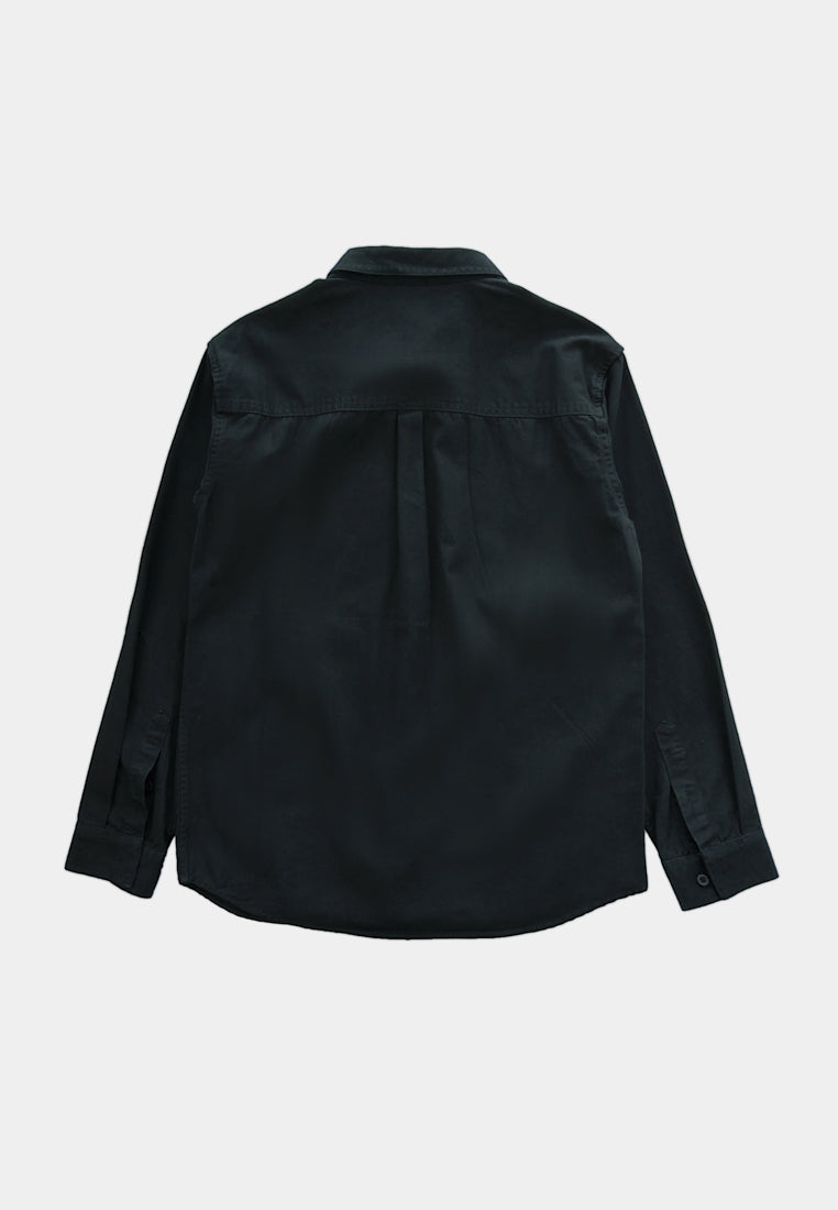 Men Long-Sleeve Shirt - Black - H1M146