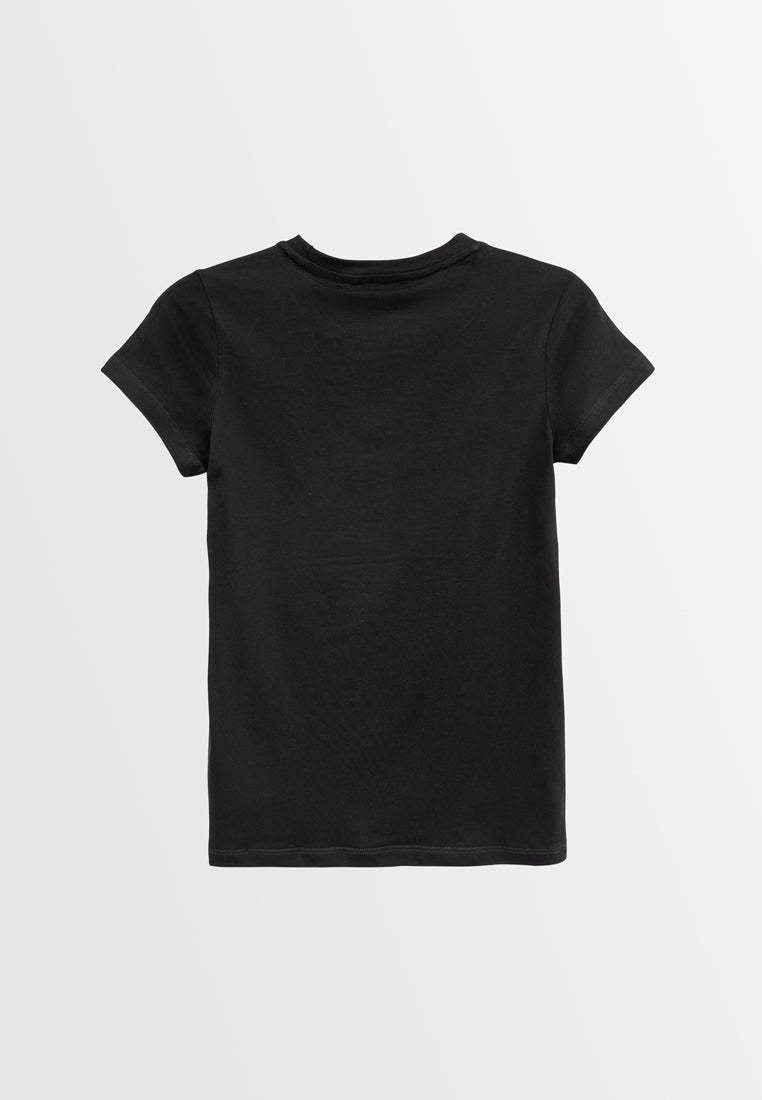 Women Short-Sleeve Graphic Tee - Black - H2W568