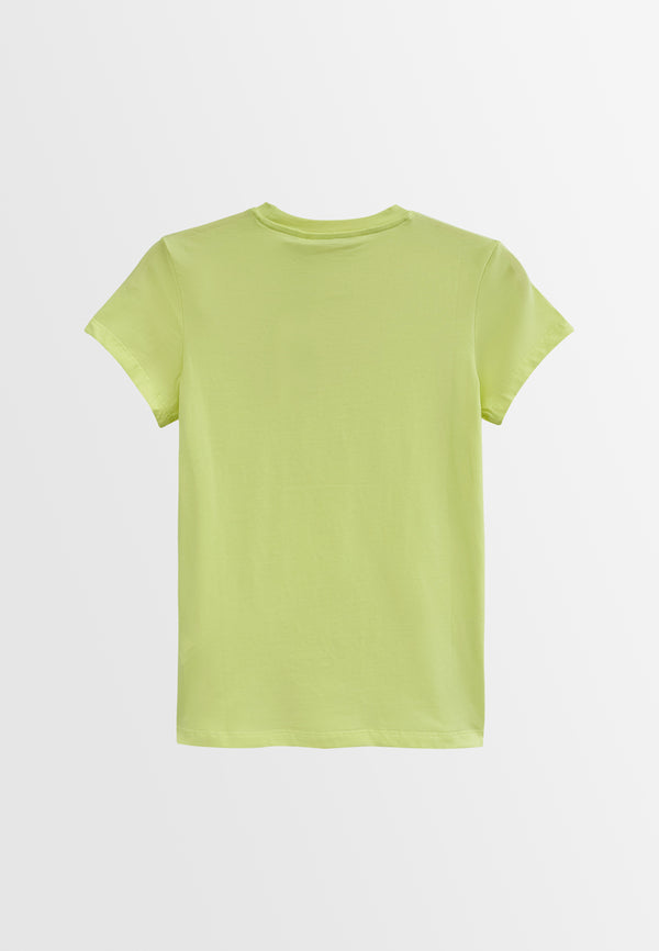 Women Short-Sleeve Graphic Tee - Yellow - S3W586
