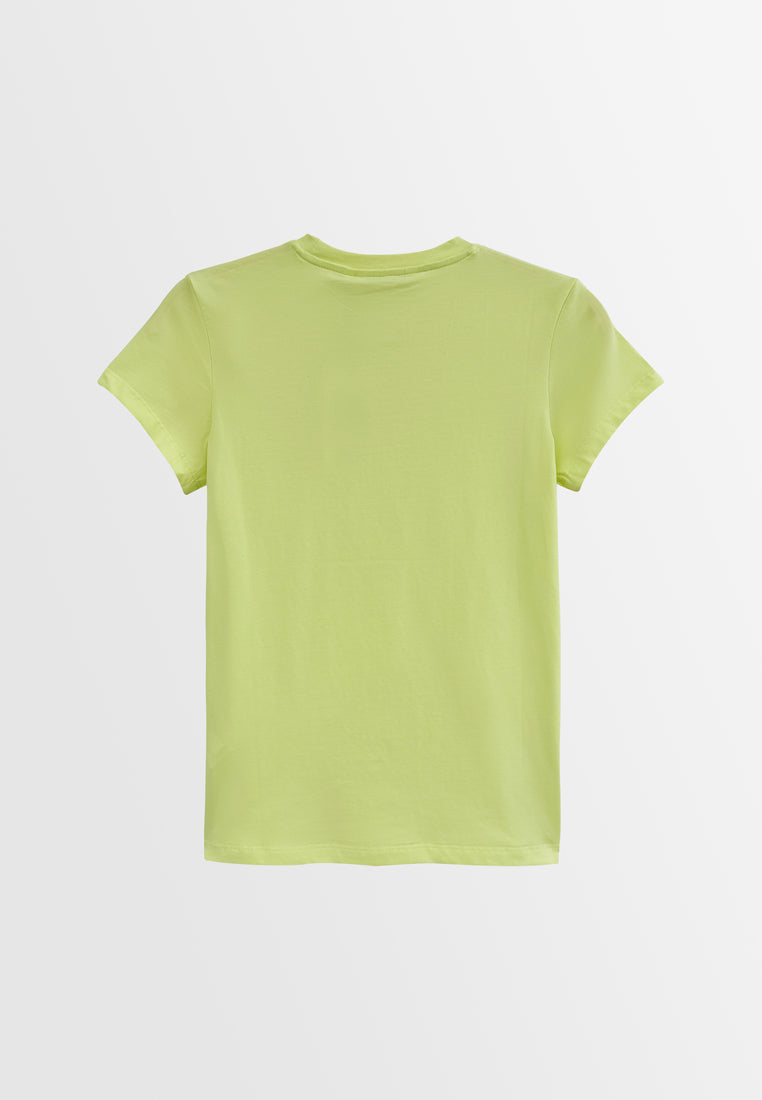 Women Short-Sleeve Graphic Tee - Yellow - S3W586