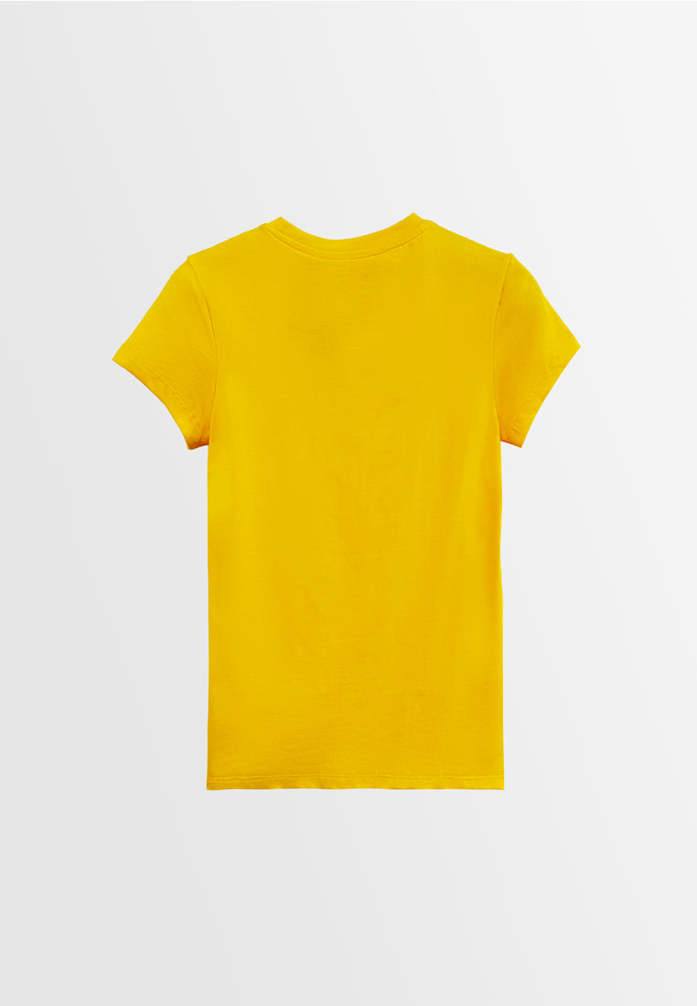Women Short-Sleeve Graphic Tee - Yellow - H2W492