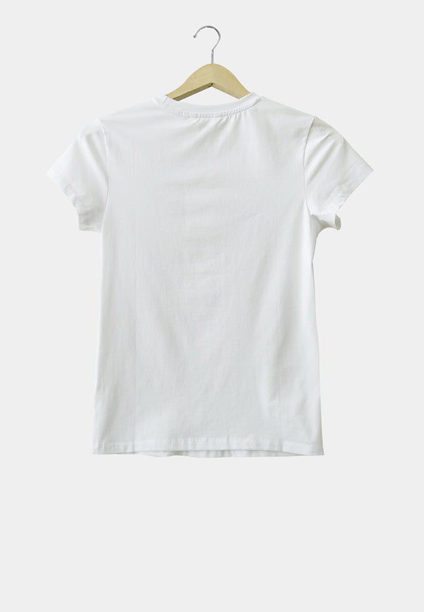Women Short-Sleeve Graphic Tee - White - H1W187