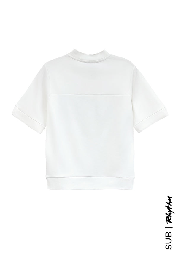 Women Short-Sleeve Sweatshirt - White - H2W542