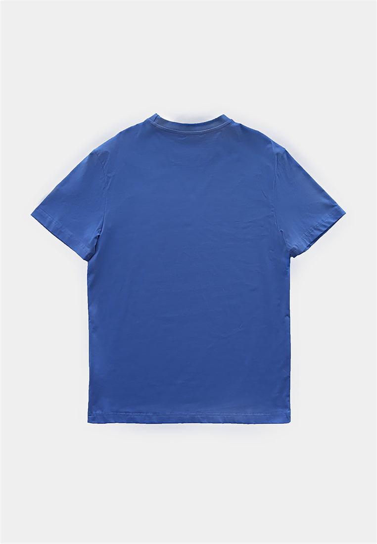 Men Short-Sleeve Graphic Tee - BLUE - S2M107