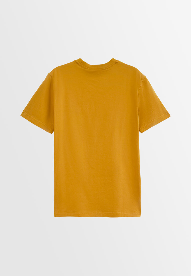 Men Short-Sleeve Graphic Tee - Dark Yellow - S3M529