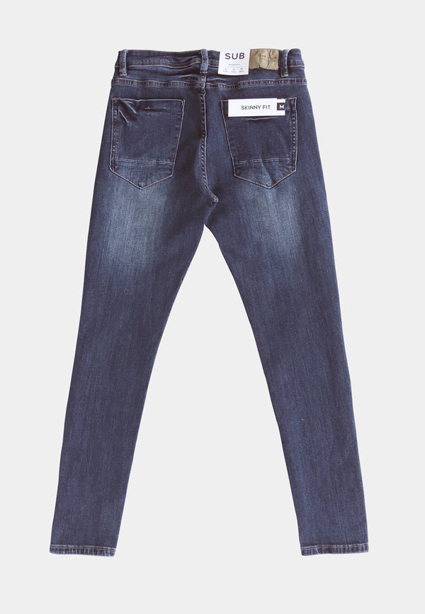 Men Skinny Fit Long Jeans - Dark Blue - M2M247