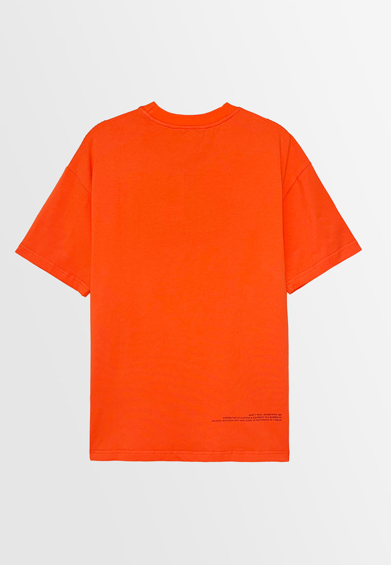 Men Short-Sleeve Fashion Tee - Orange - S3M619