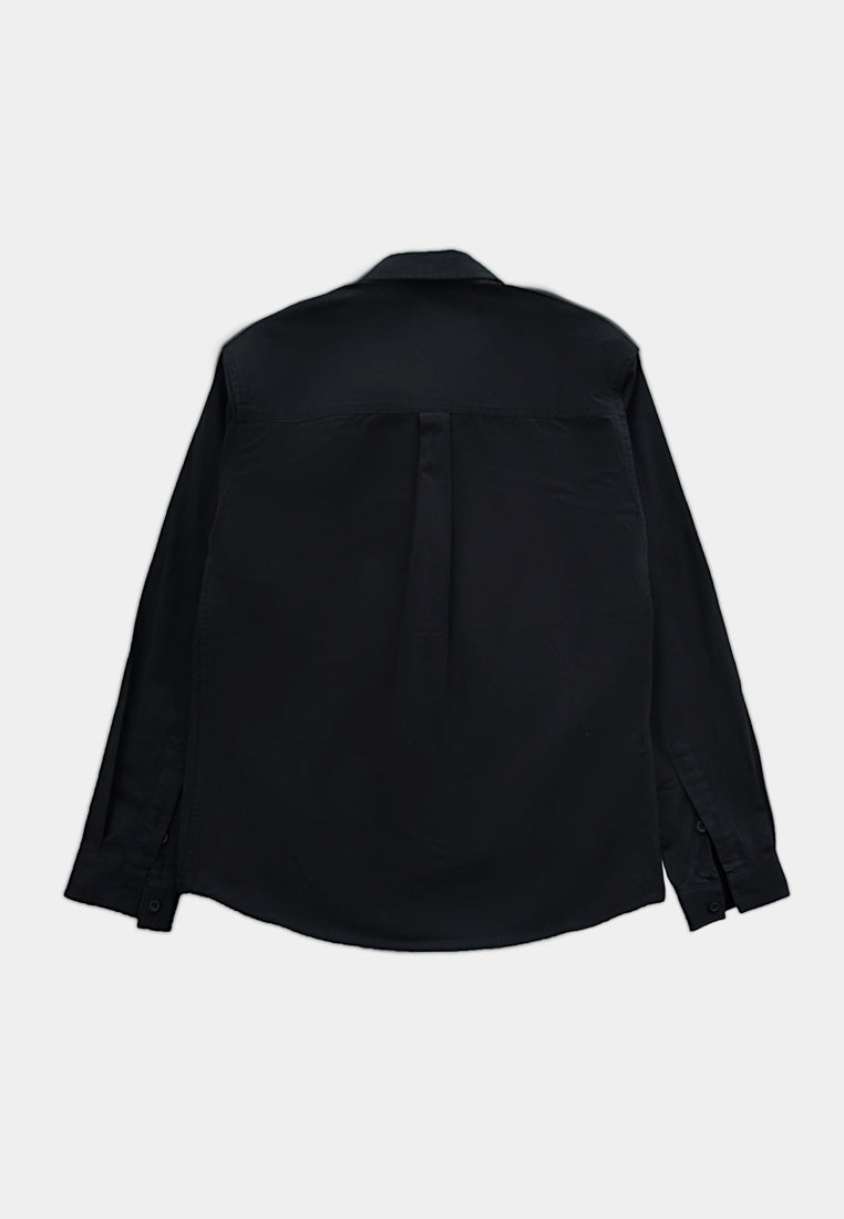 Men Long-Sleeve Shirt - Black - H1M165