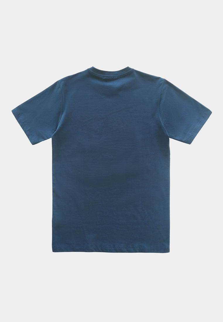 Men Short-Sleeve Graphic Tee - Dark Blue - S2M188