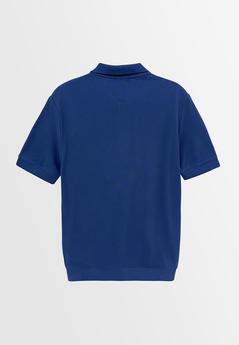 Men Short-Sleeve Fashion Polo Tee - Blue - S3M581