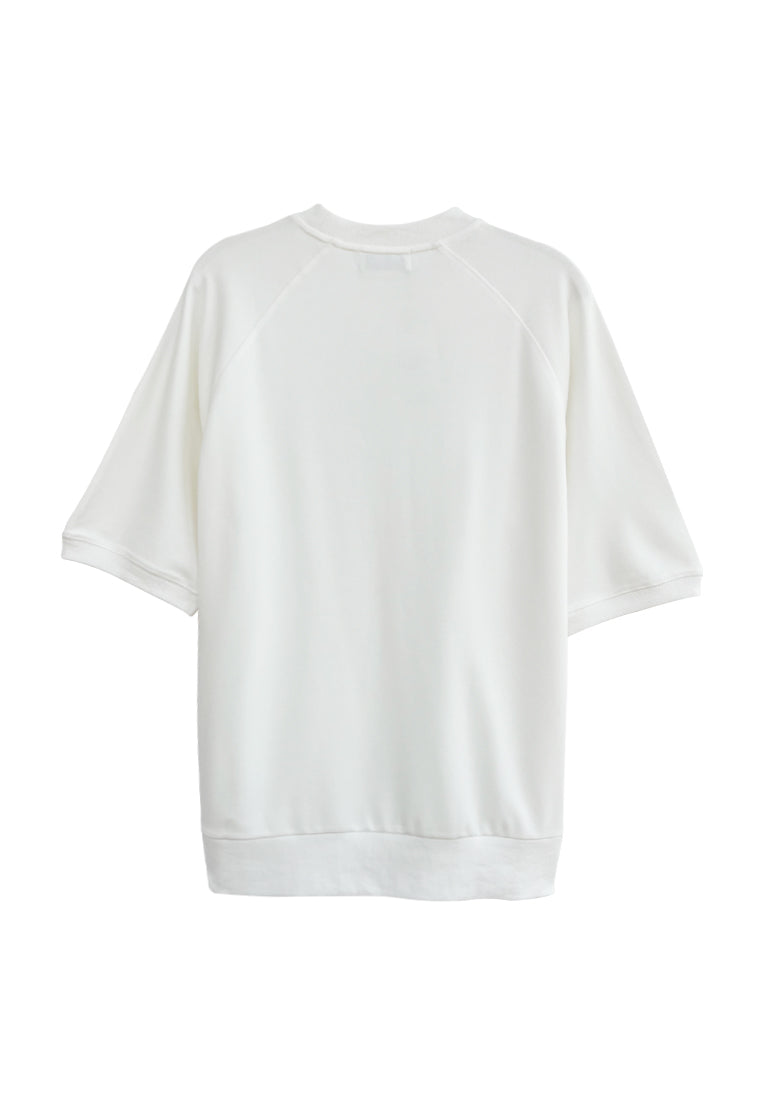 Men Short-Sleeve Oversized Fashion Tee - White - H2M788