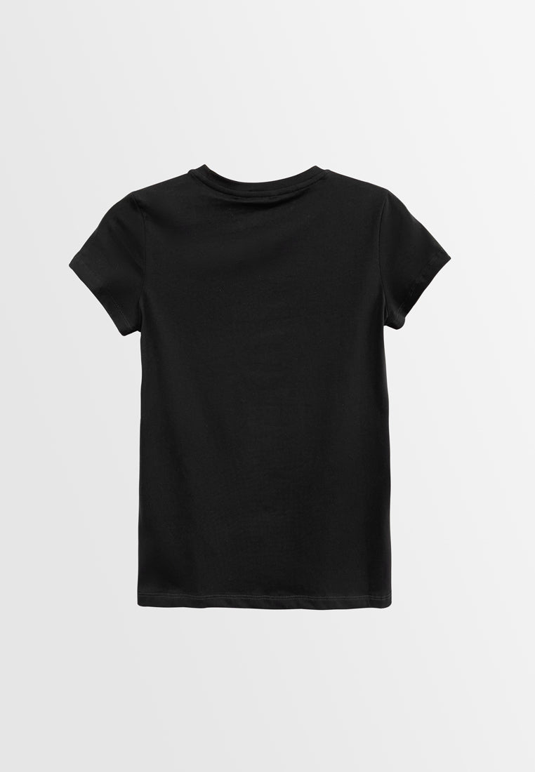 Women Short-Sleeve Graphic Tee - Black - H2W521