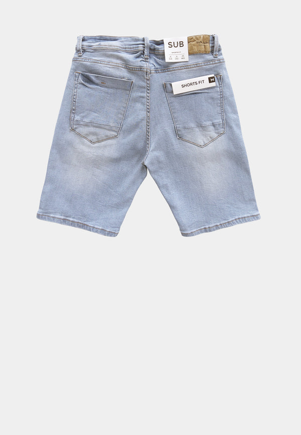 Men Short Jeans - Light Blue - H0M676
