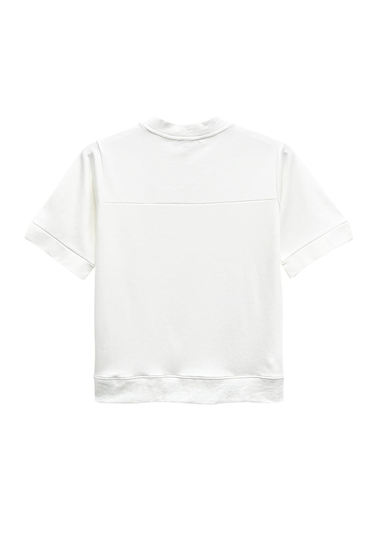 Women Short-Sleeve Sweatshirt - White - S3W750