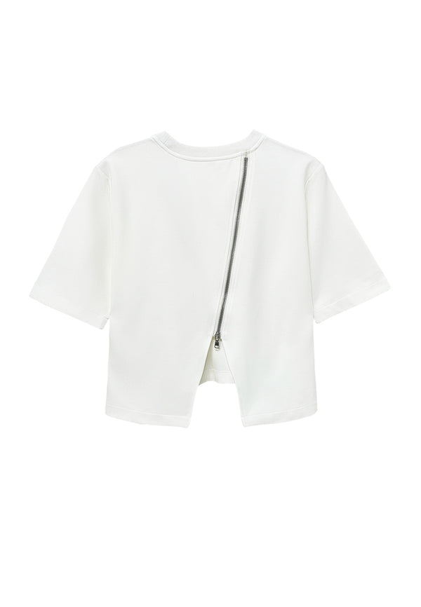 Women Short-Sleeve Fashion Tee - White - H2W660
