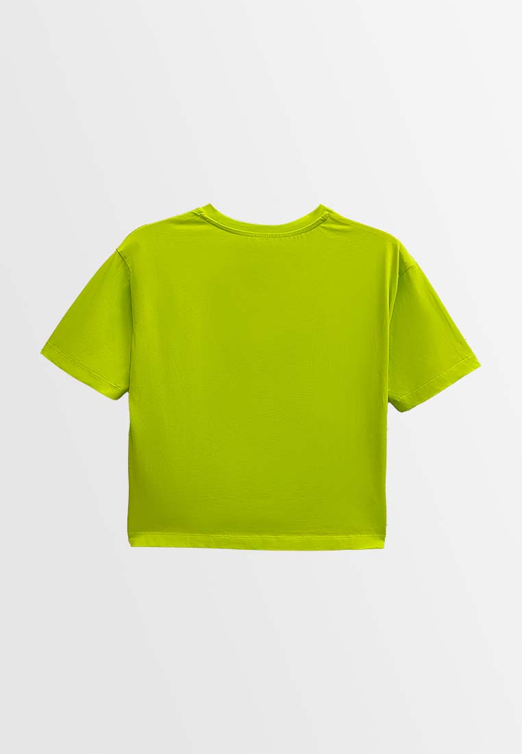 Women Short-Sleeve Fashion Tee - Green - M3W681