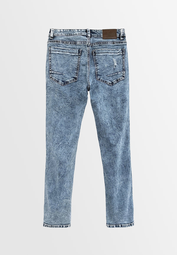 Men Slim Fit Long Jeans - Light Blue - H2M373