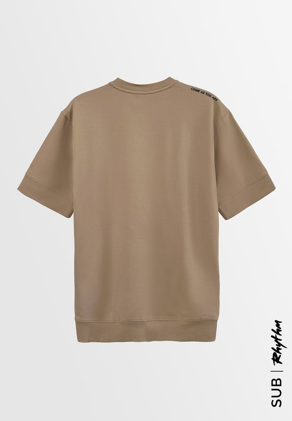 Men Short-Sleeve Sweatshirt - Khaki - H2M678
