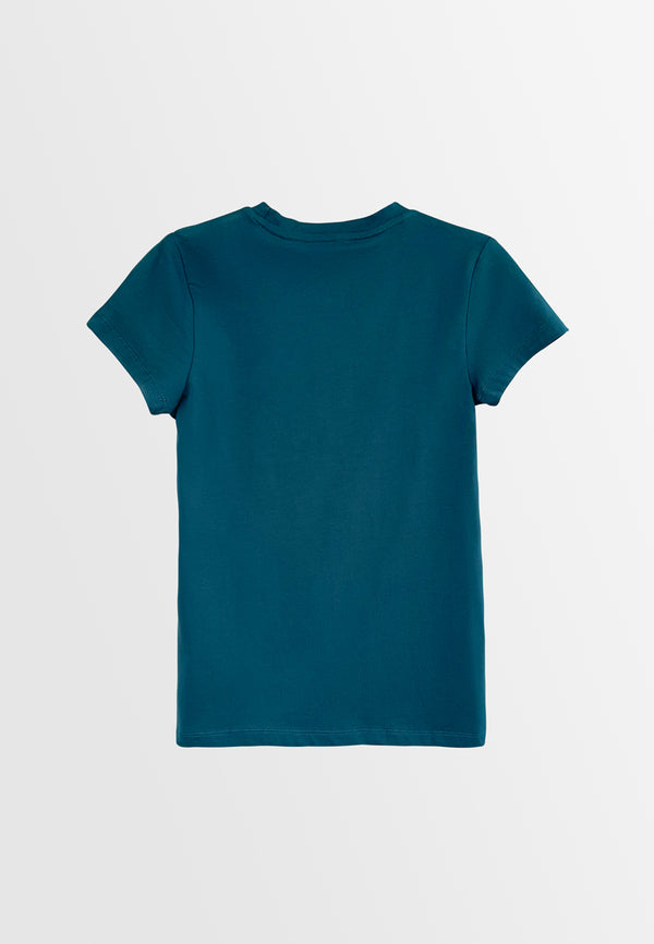 Women Short-Sleeve Graphic Tee - Dark Green - H2W535