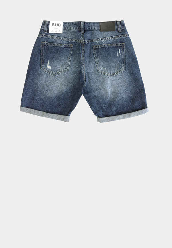 Men Short Jeans - Dark Blue - H1M245