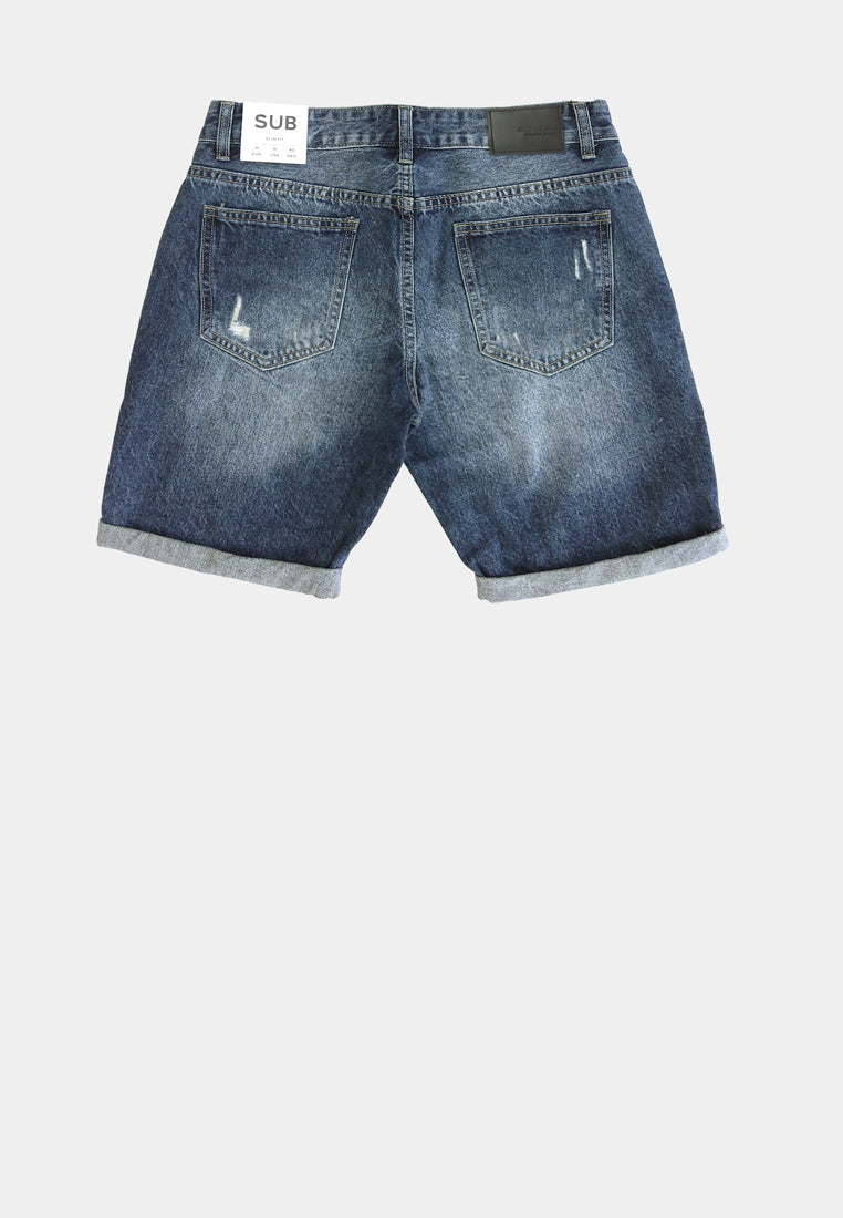 Men Short Jeans - Dark Blue - H1M245
