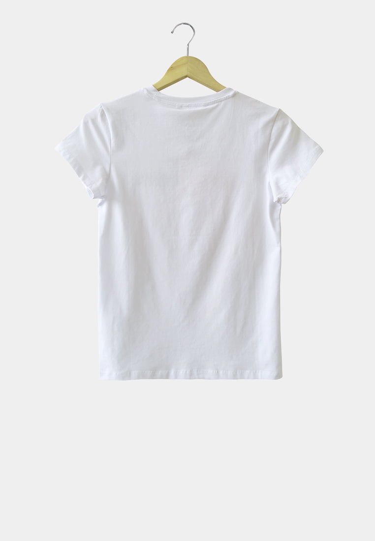Women Short-Sleeve Graphic Tee - White - M2W326