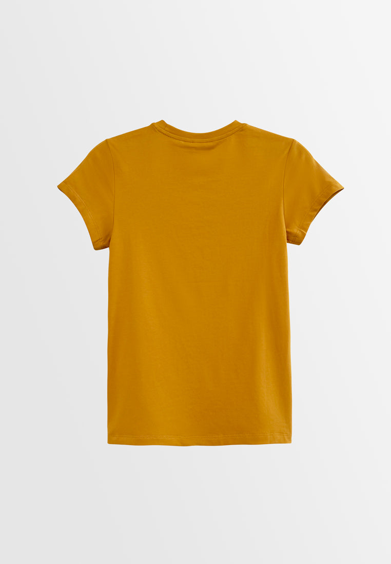 Women Short-Sleeve Graphic Tee - Yellow - S3W584