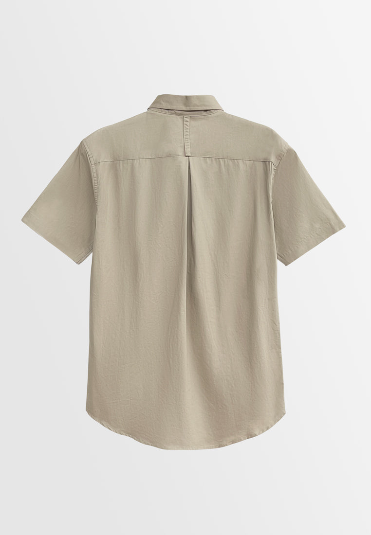 Men Short-Sleeve Shirt - Khaki - H2M403