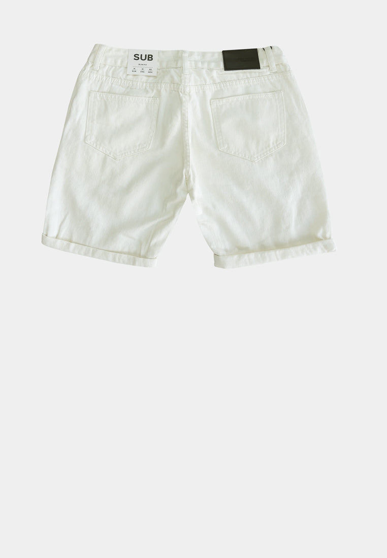 Men Short Jeans - White - H1M242